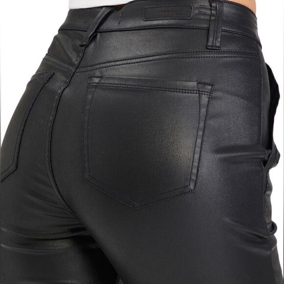 Women Sanctuary Hayden Coated Skinny Ankle pants black size 26 New - Picture 6 of 12